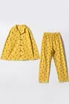 6-9 Yaş Cotton Fashion Erkek Çocuk Pijama Takım -Hardal