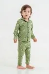 6-18 Aylık Cotton Sleep Erkek Bebek Pijama Takım -Haki