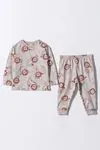 6-18 Aylık New Cotton Sleep Erkek Bebek Pijama Takım -Gri