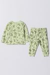 6-18 Aylık New Cotton Sleep Erkek Bebek Pijama Takım -Yeşil