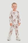 6-18 Aylık New Cotton Sleep Erkek Bebek Pijama Takım -Bej