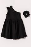 2-5 Yaş Comfortable Kız Çocuk Tokalı Elbise -Siyah