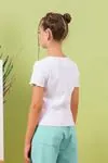 9-14 Yaş Thre Convenience Kız Çocuk T-Shırt -Mint