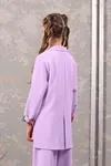 9-14 Yaş Colors Nişantaşı Kız Çocuk Blazer Takım -Lila