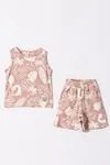 2-5 Yaş Cotton Beach Erkek Çocuk Takım -Cappuccino