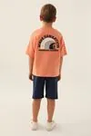 2-15 Yaş Hawaiian Summer Erkek Çocuk Takım -Oranj