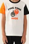 2-8 Yaş Ping Pong Erkek Çocuk Takım -Ekru