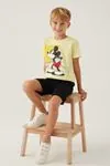 3-9 Yaş Lisanslı Mickey Mouse Erkek Çocuk Takım -Sarı