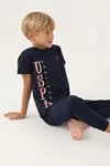 4-15 Yaş Lisanslı Us Polo ASSN Erkek Çocuk Takım -Lacivert