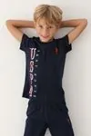 4-15 Yaş Lisanslı Us Polo ASSN Erkek Çocuk Takım -Lacivert