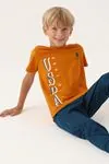 4-15 Yaş Lisanslı Us Polo ASSN Erkek Çocuk Takım -Oranj Kiremit