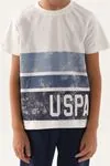 4-15 Yaş Lisanslı Us Polo ASSN Erkek Çocuk Takım -Ekru