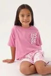 4-15 Yaş Lisanslı Us Polo ASSN Kız Çocuk Takım -Orkide