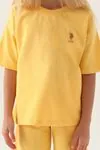 4-15 Yaş Lisanslı Us Polo ASSN Kız Çocuk Takım -Kavun Sarı