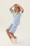 4-15 Yaş Lisanslı Us Polo ASSN Kız Çocuk Takım -Mavi