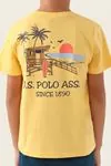 4-15 Yaş Lisanslı Us Polo ASSN Erkek Çocuk Takım -Kavun Sarısı