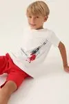 4-15 Yaş Lisanslı Us Polo ASSN Erkek Çocuk Takım -Ekru