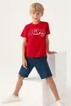 4-15 Yaş Lisanslı Us Polo ASSN Erkek Çocuk Takım -Kırmızı