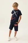 4-15 Yaş Lisanslı Us Polo ASSN Erkek Çocuk Takım -Koyu Lacivert