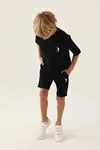 4-15 Yaş Lisanslı Us Polo ASSN Erkek Çocuk Takım -Siyah