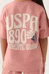 4-15 Yaş Lisanslı Us Polo ASSN Kız Çocuk Takım -Retro Pembe
