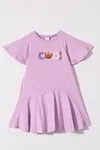 2-5 Yaş Cool Bear Kız Çocuk Elbise -Lila