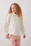 8-12 Yaş London Kız Çocuk Ceket -Ekru-