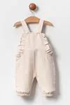 9-24 Ay Cotton Shaggy Kız Bebek Tulum -Latte