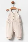 9-24 Ay Cotton Shaggy Kız Bebek Tulum -Latte