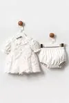 6-18 Ay Candy Sweet Kız Bebek Takım -Beyaz