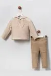 2-5 Yaş Natural Morty Erkek Çocuk Takım -Latte Kahve