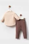 2-5 Yaş Franky Natural Erkek Çocuk Takım -Cappuccino