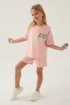 3-9 Yaş Lisanslı Minnie Mouse Kız Çocuk Takım -Pembe