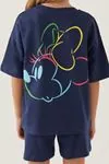 3-9 Yaş Lisanslı Minnie Mouse Kız Çocuk Takım -Lacivert