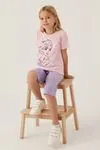 3-9 Yaş Lisanslı Elsa Frozen Kız Çocuk Takım -Pembe