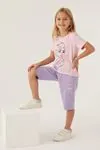 3-9 Yaş Lisanslı Elsa Frozen Kız Çocuk Takım -Pembe