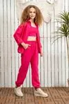 9-15 Yaş Miami Fashion Kız Çocuk Takım -Fuşya-