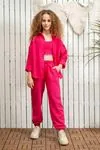 9-15 Yaş Miami Fashion Kız Çocuk Takım -Fuşya-