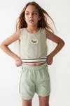 8-14 Yaş All Style Kız Çocuk Şortlu Takım -Yeşil