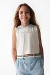 8-14 Yaş All Style Kız Çocuk Pantolonlu Takım -Mavi-