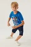3-9 Yaş Lisanslı Modern Sonıc Erkek Çocuk Takım -Saks