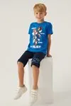 3-9 Yaş Lisanslı Modern Sonıc Erkek Çocuk Takım -Saks