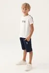4-15 Yaş Lisanslı Us Polo ASSN Erkek Çocuk Takım -Ekru 