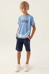 4-15 Yaş Lisanslı Us Polo ASSN Erkek Çocuk Takım -Mavi
