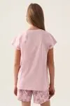 5-16 Yaş Lisanslı KAPPA Kız Çocuk T-Shırt -Pembe
