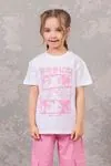 4-9 Yaş Tokyo Positive Kız Çocuk T-Shırt -Pembe