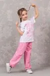 4-9 Yaş Tokyo Positive Kız Çocuk T-Shırt -Pembe