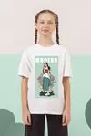 9-14 Yaş Modern Gırls Kız Çocuk T-Shırt -Mint
