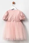 5-8 Yaş Florya Mira Kız Çocuk Elbise -Pembe