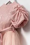 2-5 Yaş Parislora Kız Çocuk Elbise -Pembe